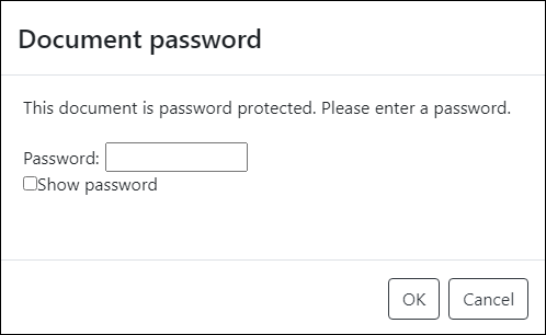 'Standard' Bootstrap password dialog for Vintasoft Web Document Viewer